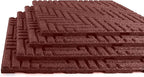 Playsafer Herringbone Rubber Interlocking Tiles | 16 X 16 | Easy Install for Indoor and Outdoor Use (Red, 10 Tiles)