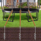 30 inch Ground Anchor Heavy Duty Earth Anchors Set Screw in for Mobile Home, Swing, Tent Trampoline Anchors Wind Resistant Tree Stakes and Supports with Drill Socket, 4 Pack
