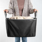 CleverMade Collapsible Laundry Basket Hamper - Black 2-Pack 60L - Space Saving Storage Organizer with Handles Foldable Home Organization