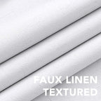 H.VERSAILTEX 108 inch Curtains, Linen Blackout Curtains 100% Absolutely Blackout, Thermal Insulated Textured Linen Look Curtain Draperies Anti-Rust Grommet, 2 Panels Bright White