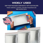 100-Pack Insulated Silver Thermal Bubble Mailers 15 x 17 - Waterproof Metallic Foil Self-Sealing Padded Envelopes for Cold Shipping, Perishables, Food, Cosmetics, Pharmaceuticals