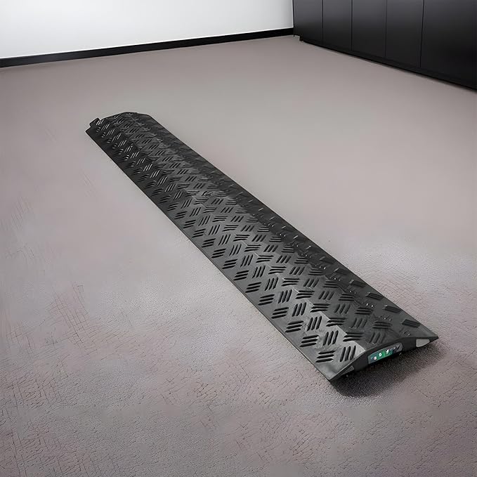 Cable Ramp Traffic Protector - Outdoor Drive Over Speed Bump | Protective Cover for Driveway, Garage, Garden, Sidewal Walkway Gravel Asphalt and Parking Areas