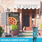 Poster Stand Heavy Duty - 4 Pack Double Sided Poster Board Stand with Base Adjustable Poster Stands for Display Banner Foam Free Standing Pedestal Sign Holder Floor Stand Outdoor Black