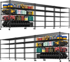PrimeZone 5 Tier 80.7" H x 55.5" W x 24" D Wire Shelving with Wheels 3000lbs NSF Certified Storage Shelves Heavy Duty Metal Shelf Adjustable Rolling Rack Commercial Garage Restaurant Warehouse 6Pack