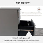 3-Drawer Mobile File Cabinets Rolling ，Vertical Metal Filing Cabinet for Legal & Letter File Anti-tilt Design with Lock Under Desk Office Drawers Fully Assembled (Grey)