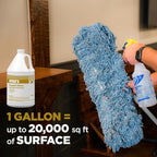 MISTY Crystal Clear Dust Mop Treatment - 1 Gallon (Case of 4) 1003411 - Helps in Removal of Dirt, and Abrasive Matter from Wood, Asphalt, Linoleum, Vinyl, VCT, Rubber, Concrete, and Gym Floors
