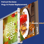 A4 Size Tabletop LED Sign Holder, Brightness Adjustable Desktop Advertising Light Box, Charged via USB, Durable Light up Menu Holder for Restaurants, Bars, Hotels, Stores, Offices, Wedding