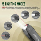 Mossy Oak Rechargeable Flat Flashlight, 1200LM Pocket Work Light with Red Light Beam, Magnetic Base & Clip, Slim 5-Mode LED Flashlight for EDC, Outdoor & Home Use - Idea Christmas Gift for Men
