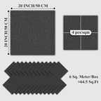 20" X 20" Carpet Tiles, Carpet Squares, 24 Tiles/64.5 Sq.Ft per Box, Floor Carpet Tiles for Home Office Industry, Dark Grey
