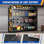 78.8" W Storage Shelves 7000lbs Garage Metal Shelving Heavy Duty Garage Shelves Adjustable Storage Shelves for Industrial, Factory, (78.8" W X 24" D X 78.8" H)