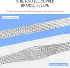 Copper Wire Loom - EMI/RFI Shielding Flexible Cable Management for Automotive Audio, Industrial Expandable Cables, Marine Wiring & Computer Case ﻿ (Tinned Copper, 14mm (9/16")-6.56ft)