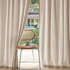 MIULEE Non-See-Through Privacy Linen Curtains 2 Panels, Light Filtering Window Curtains Farnhouse Textured Back Tab Semi Sheer Drapes for Bedroom Living Room, 52 x 108 Inches Long, Beige