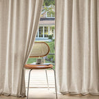 MIULEE Non-See-Through Privacy Linen Curtains 2 Panels, Light Filtering Window Curtains Farnhouse Textured Back Tab Semi Sheer Drapes for Bedroom Living Room, 52 x 72 Inches Long, Taupe