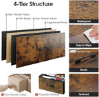Nightstand, End Table, Bedside Table, Small Tall Dresser for Bedroom with 3 Storage Drawer, Chest of Drawers Fabric Dressers with Steel Frame, Wooden Top & Front for Living Room