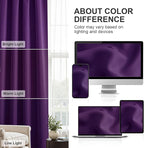PONY DANCE Blackout Window Curtains - Energy Saving Thermal Insulated Blackout Curtains/Window Coverings with Rod Pocket Living Room Home Decoration, 42 W x 72 L, Royal Purple, 2 Panels