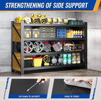 71" W Storage Shelves 5000lbs Garage Metal Shelving Heavy Duty Garage Shelves Adjustable Storage Shelves for Industrial, Factory,71" W X 24" D X 69" H