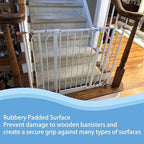 Baby Gate Banister Adapter Y-Spindle Rods - M8 (8mm) Replacement Bolt Part for Pressure Mounted Baby and Pet Safety Stair Gates, Extra Long Wall Mounting Screws Rod & Bolts (Y-Brown-2 Pack)