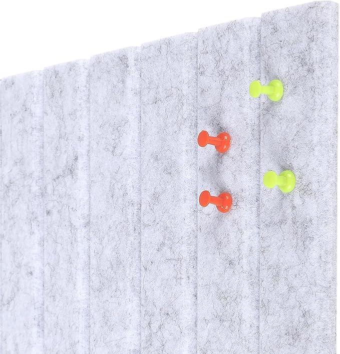 Large Felt Bulletin Board 23x47 Inch, 8pcs Peel and Stick Felt Wall Tiles Modern Push Pin Board for Wall Organization