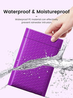 GSSSUSA Bubble Mailers 4x8 Inch 50 Pack Padded Envelopes Usable Size 4x7 Inch Shipping Envelopes Self Seal Small Packaging Shipping Bags for Mailing Jewelry, Small Business, Purple