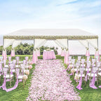 10x30 FT Party Tent, Outdoor Wedding Tents for Parties, Canopy Event Tent with 7 Removable Sidewalls, Waterproof Gazebo Shelter for Birthday Parties, Weddings, BBQs & Events (10X30FT-7Sides White)
