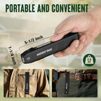 Mossy Oak Rechargeable Flat Flashlight, 1200LM Pocket Work Light with Red Light Beam, Magnetic Base & Clip, Slim 5-Mode LED Flashlight for EDC, Outdoor & Home Use - Idea Christmas Gift for Men
