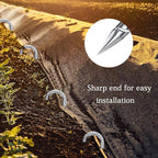 Rebar Stakes 12 Inch Galvanized, J Hook Rebar Stakes 6 Pack Ground Anchors for Tent Heavy Duty for Plants Anti-Rust Landscape Fabric Artificial Turf