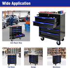 5 Drawers Rolling Tool Box on Wheels, Multifunctional Tool Chest Cabinet with Lock, Drawers Rolling Tool Cart Trolley Organizer Tool Storage Case for Garage,Warehouse - DIY Interconnectable