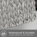 GRANNY SAYS Wicker Storage Baskets for Shelves, Waterproof Wicker Baskets for Organizing, Woven Basket for Shelves, Decorative Basket for Living Room, Grey