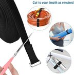 0.75"x19.7ft Hook and Loop Straps with 30 Buckles Adjustable Cut-to-Length Cable Ties - Reusable Nylon Fastening Tape Cable Straps for Storage or Organization (0.75in x 19.7ft)