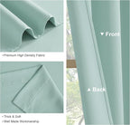 PONY DANCE Aqua Blue Small Window Curtains for Kitchen Over Sink 24 inch Length, Black Out Camper Curtains for RV, Thermal Insulated Rod Pocket Short Drapes, W 29 x L 24 inches,2 Panels