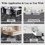 20" X 20" Carpet Tiles, Carpet Squares, 24 Tiles/64.5 Sq.Ft per Box, Floor Carpet Tiles for Home Office Industry, Grey
