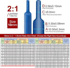 Chanzon Blue Polyolefin 2:1 Ratio Heat Shrink Tubing 80ft Roll 3/8"（10mm） Diameter Perfect for Electrical Cords 1pcs
