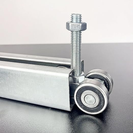 4 Wheel Trolley Assembly Roller Trolley Silent M10 Bolt for use with 1-5/8" Wide and All 1-5/8" or Taller Strut Channel 4Pcs