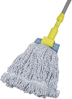 Amazon Basics Loop-End Rayon Finish Commercial String Mop Head, 5 Inch Headband, Medium, 6-Pack