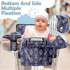 Shopping Cart Cover for Baby Girl Boy 2-in-1 High Chair Water Resistant High Chair Cover w/Phone Pouch Pocket Gender Neutral Cart Cover for Zebra Texture Babies Padded Grocery Cart Cover for Baby