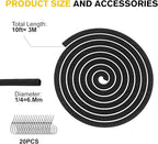 Cord Protectors from Pets No Chew, Ultra Durable Wire Protector Cord Covers for Pets, Flexible Cable Sleeve Cord Management for TV/Computer/Electric Wires/Phone Charging Cables (1/4"-10Feet)