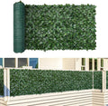 TANG 4'x12'FT Faux Ivy Privacy Fence Screen Roll- 1Pc Artificial Leaf Fences Greenery with 130 GSM Mesh Panel,Outdoor Green Wall Chain Link Fence Covering for Balcony Backyard Patio, Ivy