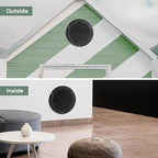 Vent Systems 6 Inch (Inner) - Pack of 5 - Black Metal Soffit Vent Cover - Durable Round Air Vent Grille with Mesh Screen - Weather Resistant Ventilation Grill - Wall & Ceiling, Indoor & Outdoor