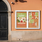 Outdoor Enclosed Cork Bulletin Board 44x32 Inch, Double Door Lockable Wall-Mounted Weatherproof Display Case, Tamperproof Notice Memo Poster Board with Aluminum Frame for Office, School, Community
