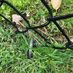 ASDFGHT J Hook Rebar Stakes 12 & 16 Inch (Black or Silver), Heavy Duty Professional Quality Ground Anchors for Chainlink Fence, Sports nets, Camping, Trampolines, Irrigation Pipes and Garden