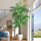 Large Artificial Palm Tree Big Faux Tropical Trees Indoor Outdoor Realistic Floor Plants Tall Fake Plant for Home Living Room Office Decor Porch Outside Patio arboles para Modern Farmhouse decoracion