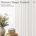 Ivory Linen Kitchen Curtains 36 Inch Length Pinch Pleated 2 Panels for Small Window Privacy Light Filtering Bathroom Window Drapes Neutral Semi Sheer Short Curtains for Front Door Laundry RV Camper