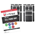 CATTONGUE GRIPS Cell Phone Grip Tape Durable, Non-Abrasive Grip Tape with Pre-Cut Strips for Phone, Mouse, Laptop, Tablet, Gaming Devices & More, Customizable, Non Slip Phone Grip (Black)