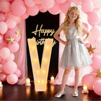 3FT/36 Inch Marquee Light up letters with Warm Lights,White Marquee letter A-Z for Birthday Party Large Mosaic Frame Letter Cardboard Pre-Cut Foam Board Sign Diy Decorations Anniversary (V)