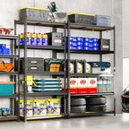 LEVELEVE 5-Tier Heavy Duty Storage Shelving Unit, 2020 lbs Capacity, Adjustable Metal Utility Shelf, 48" L x 18" W x 73" H for Garage, Kitchen, Pantry, Basement, Bathroom, Laundry