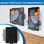 Mount-It! Anti-Theft Tablet Wall Mount | Universal Fit Tablet Kiosk Compatible with 7.9" to 11" Ipad and Samsung Tablets | Wall Mounted Secure Kiosk, Black