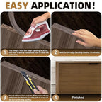 GSCIT Club Walnut Wood Tape Banding, 1/2 inch x 25ft Roll of Pre-glued Flexible Edge Banding for Cabinet Repair & Furniture