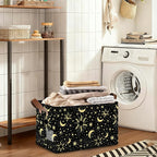 Decorative 32L Starry Night Sky Storage Bins with Handles, Organization and Storage, Cube Storage Organizer for Hamper, Nursery