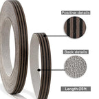 GSCIT Club Edge Banding, 3/4 inch x 25ft roll of Veneer Edge Banding -Pre-glued Flexible Edging, Myriad Ribbonwood PVC Tape Banding for Cabinet Repair Furniture Restoration