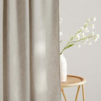 NICETOWN Taupe Thick Linen Curtains 84 Inches Long for Living Room 2 Panels Set, Back Tab/Rod Pocket with Pleat Tape Privacy Added Window Treatments for Farmhouse/Bedroom, W55 x L84
